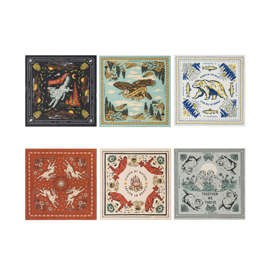 Animal Assorted Bandana Set (6-Pack)