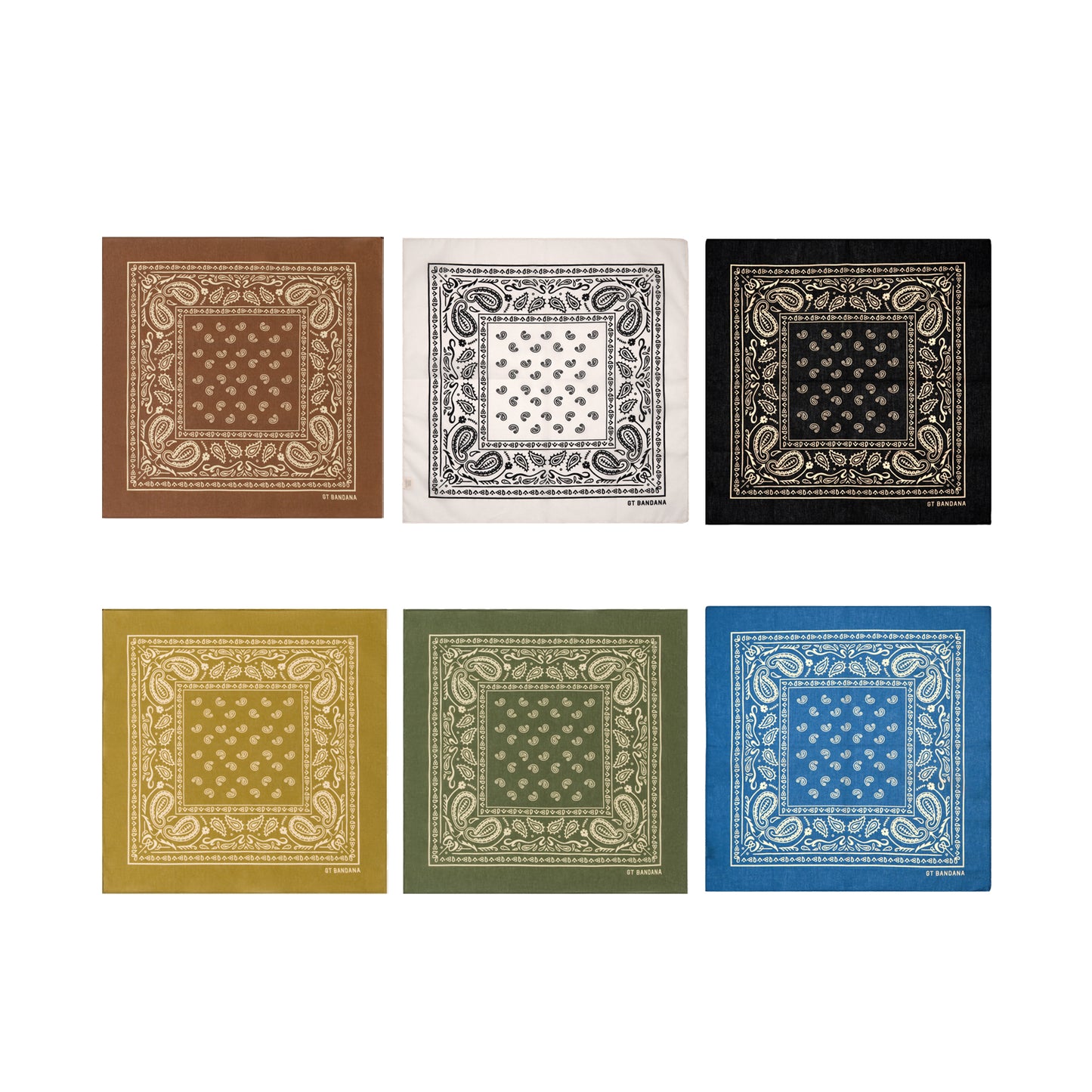 Paisley Assorted Bandana Set (6-Pack)