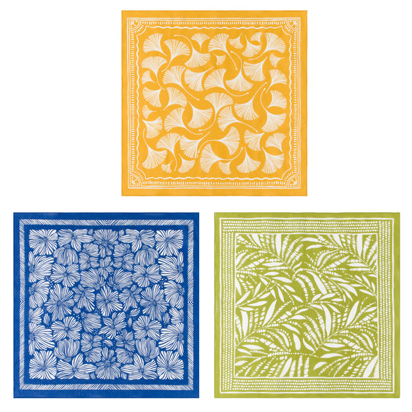 Botanical Assorted Bandana Set (3-Pack)