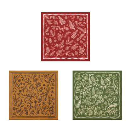 Forest-Style Plants Elements Print Bandana