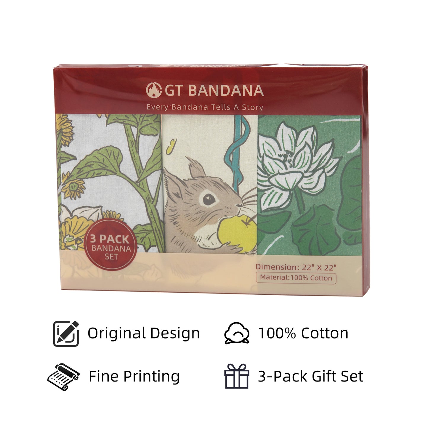 Plant Elements Print Bandanas