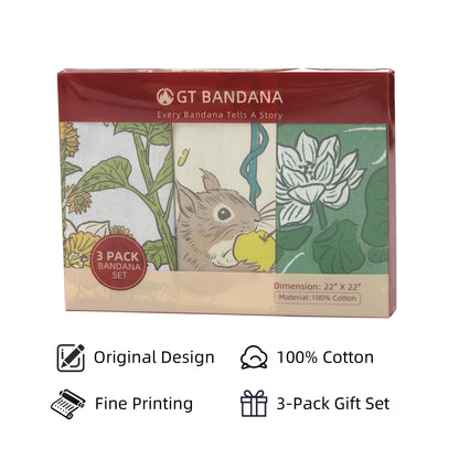 Plant Elements Print Bandanas