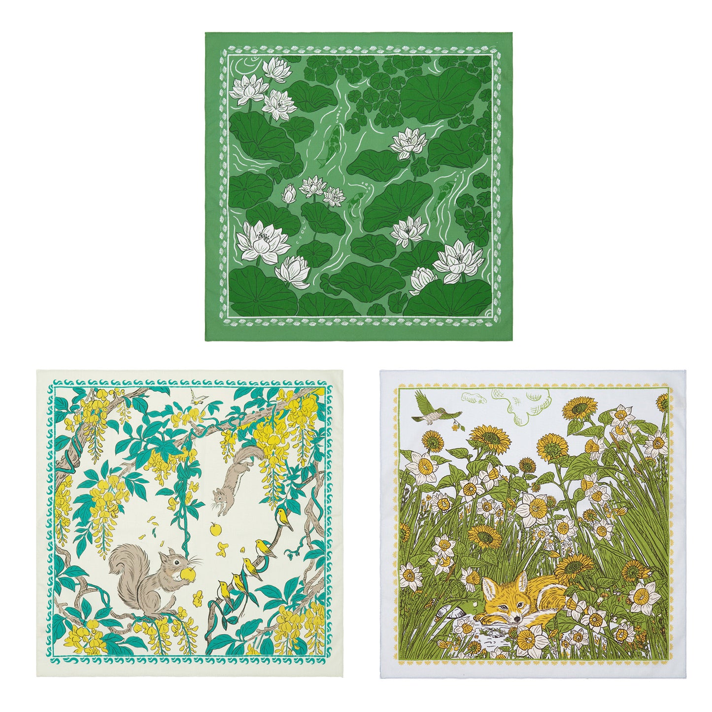 Plant Elements Print Bandanas