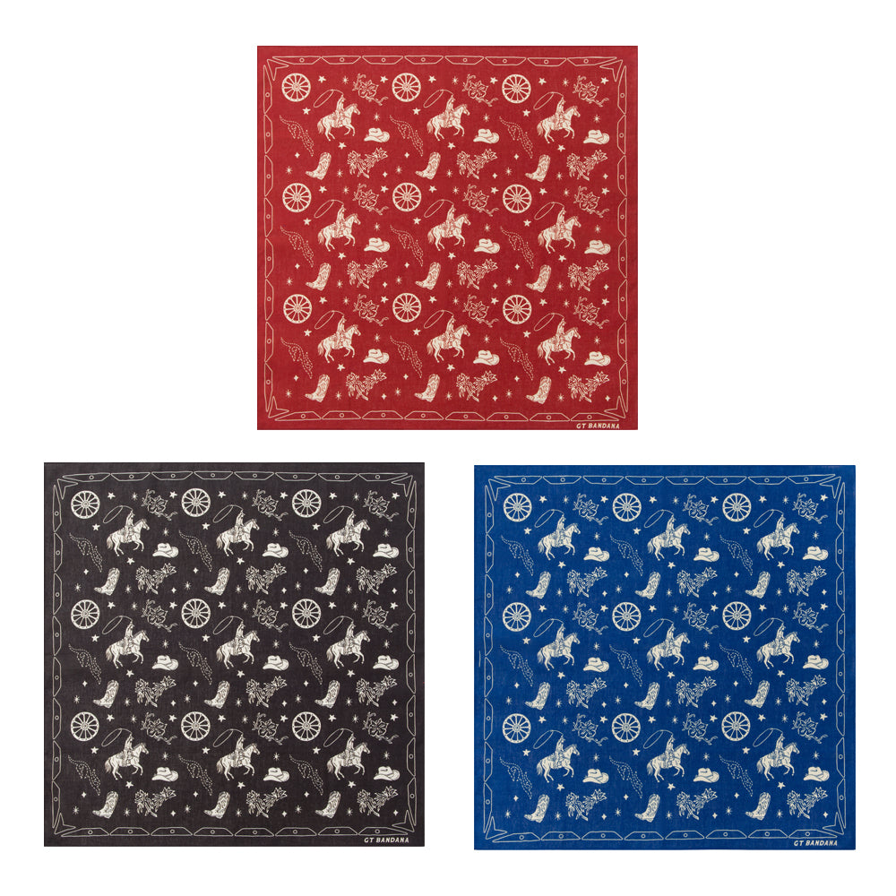 Cowboy Assorted Bandana Set (3-Pack)