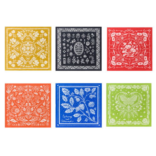 Flower Assorted Bandana Set (6-Pack)