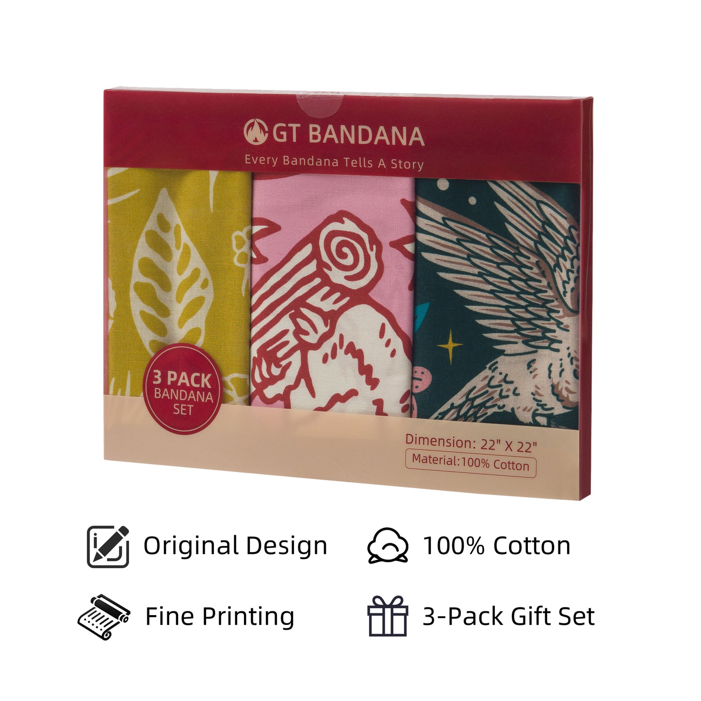 Wilderness Assorted Bandana Set (3-Pack)