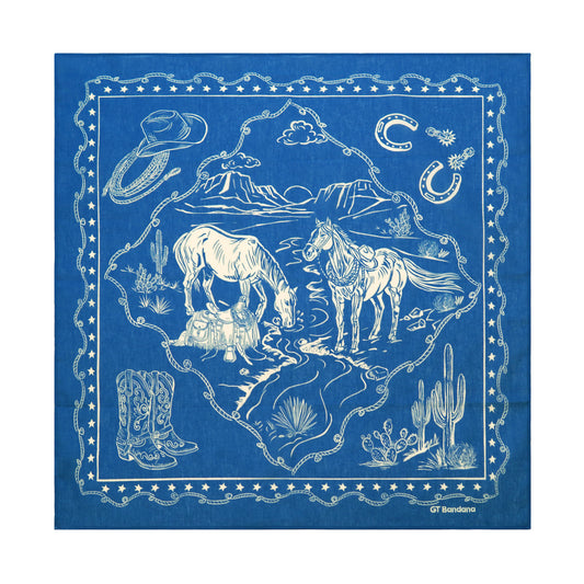 Two Horses in the Wilderness Bandana