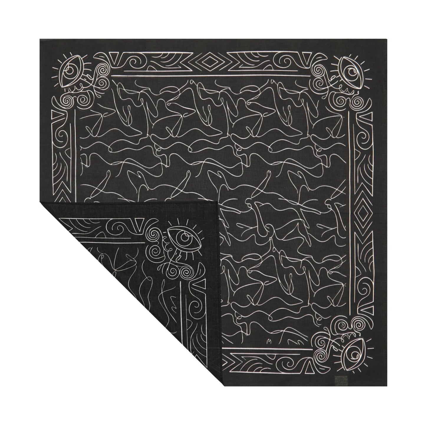 Line Print Bandana