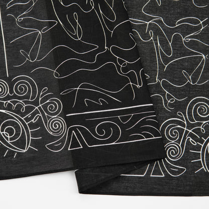 Line Print Bandana