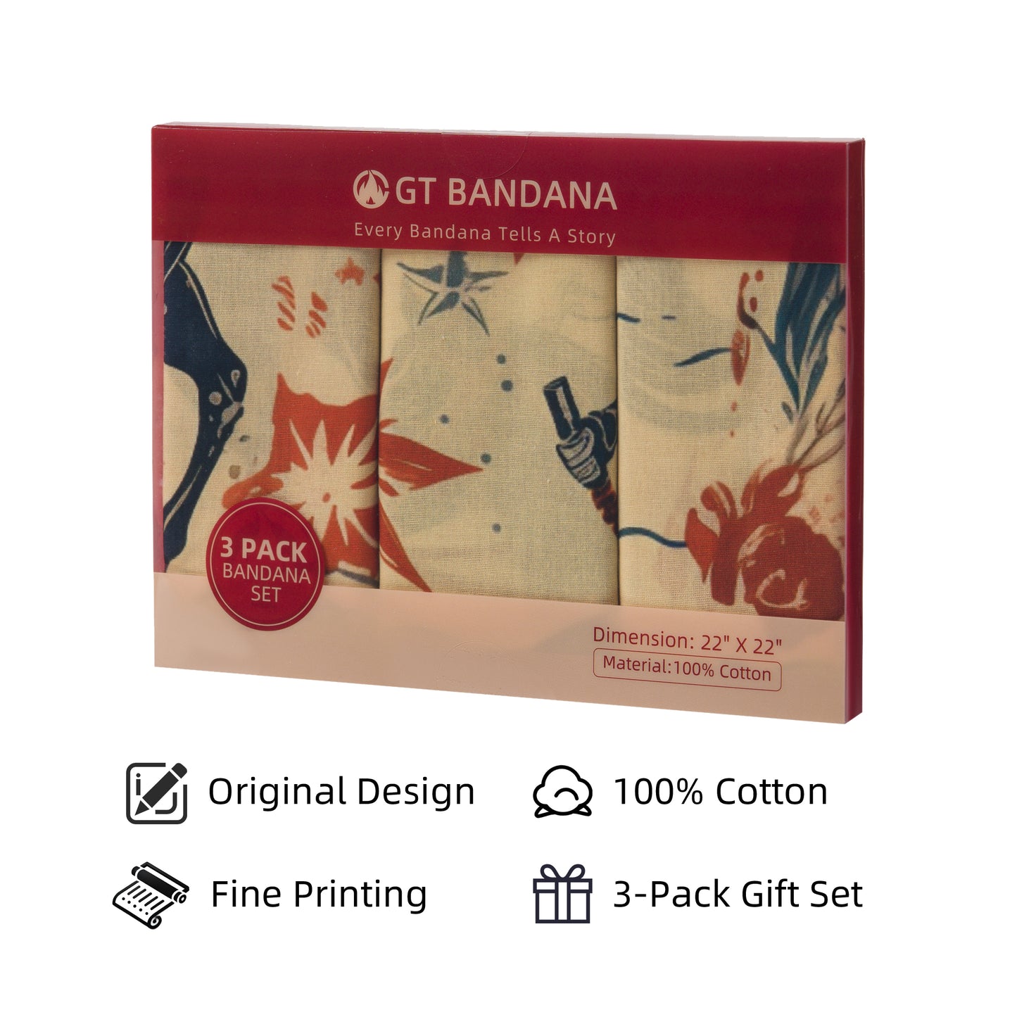 Cowgirl Assorted Bandana Set (3-Pack)