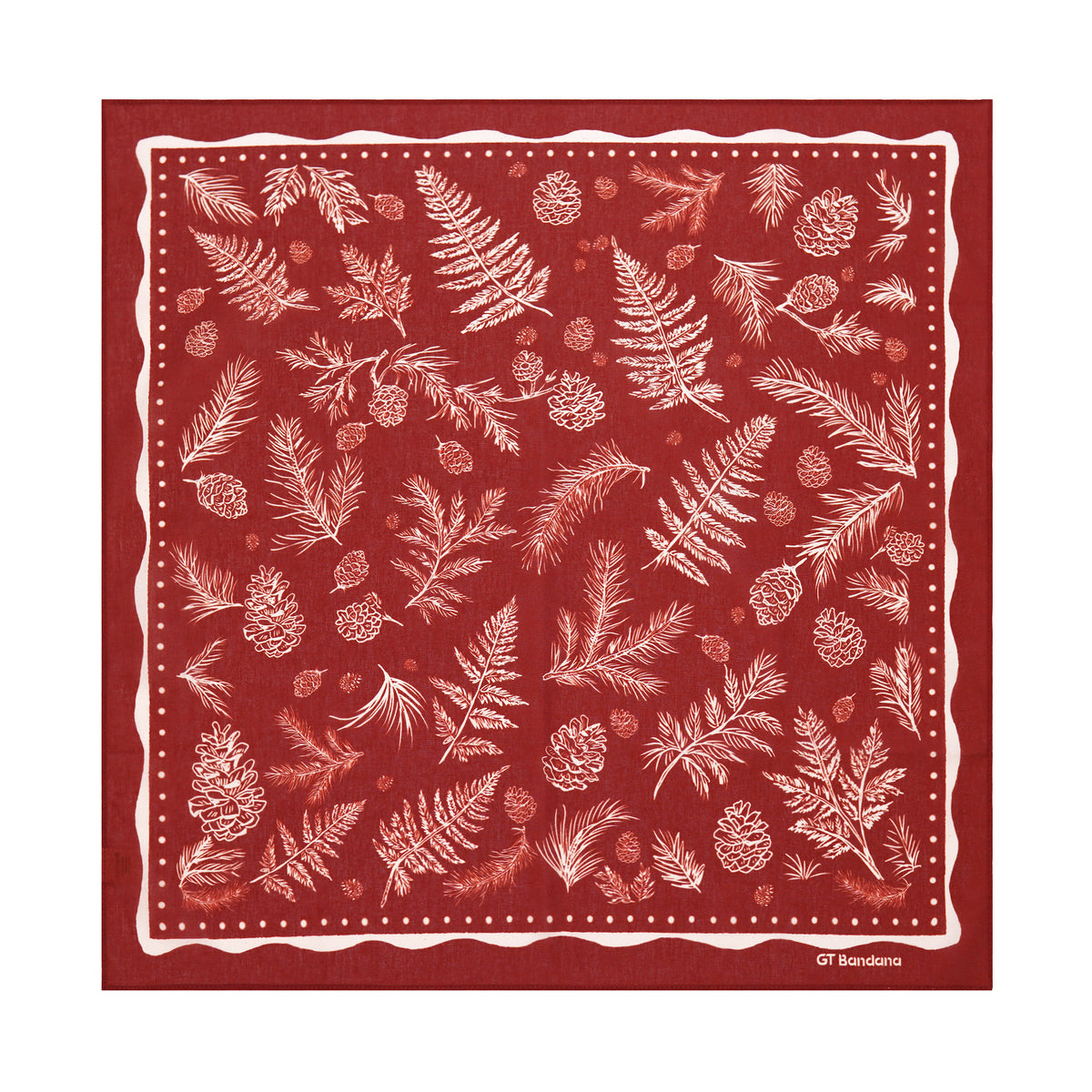 Red Pine Cones Bandana
