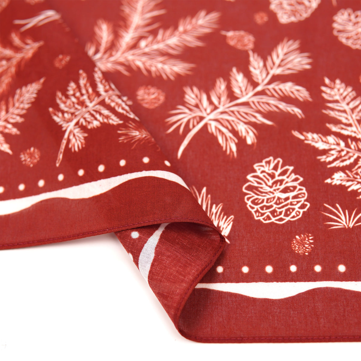 Red Pine Cones Bandana