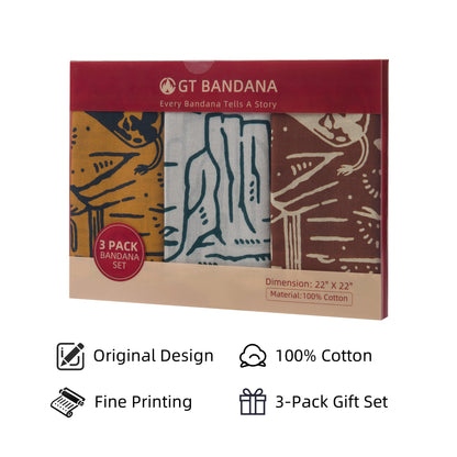 Heritage Assorted Bandana Set (3-Pack)
