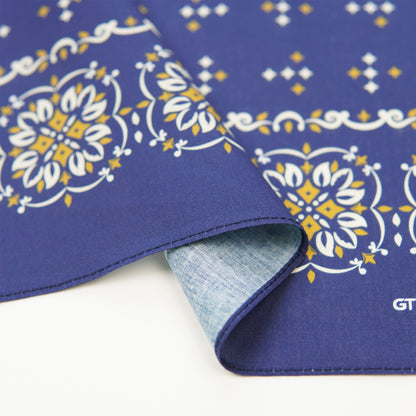 Navy Blue with Gold Accents Bandana