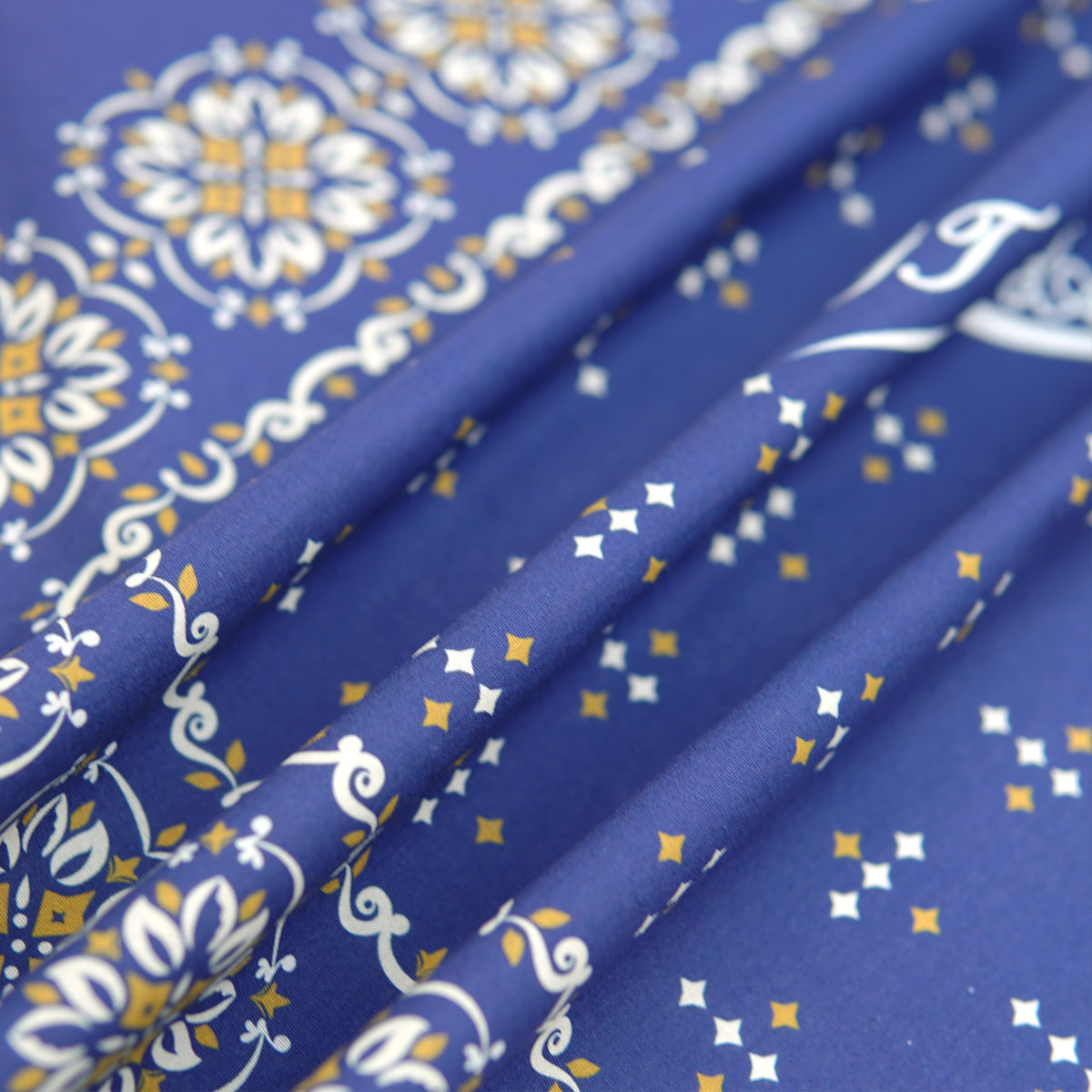 Navy Blue with Gold Accents Bandana