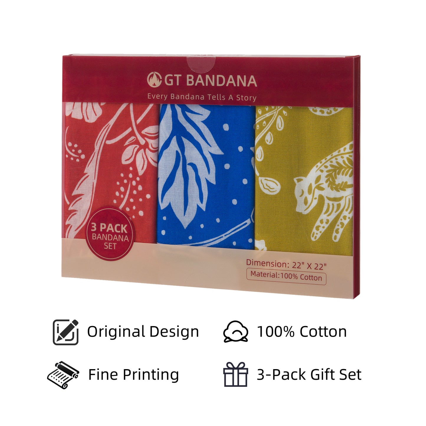 Nature Assorted Bandana Set (3-Pack)