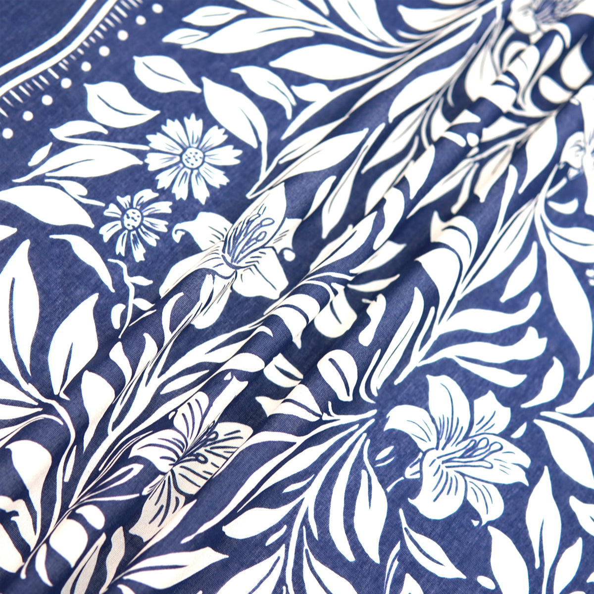 Navy Flowers Bandana
