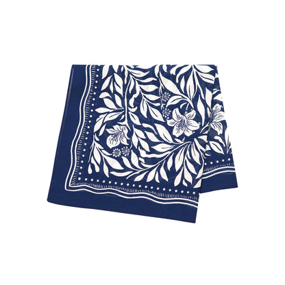Navy Flowers Bandana