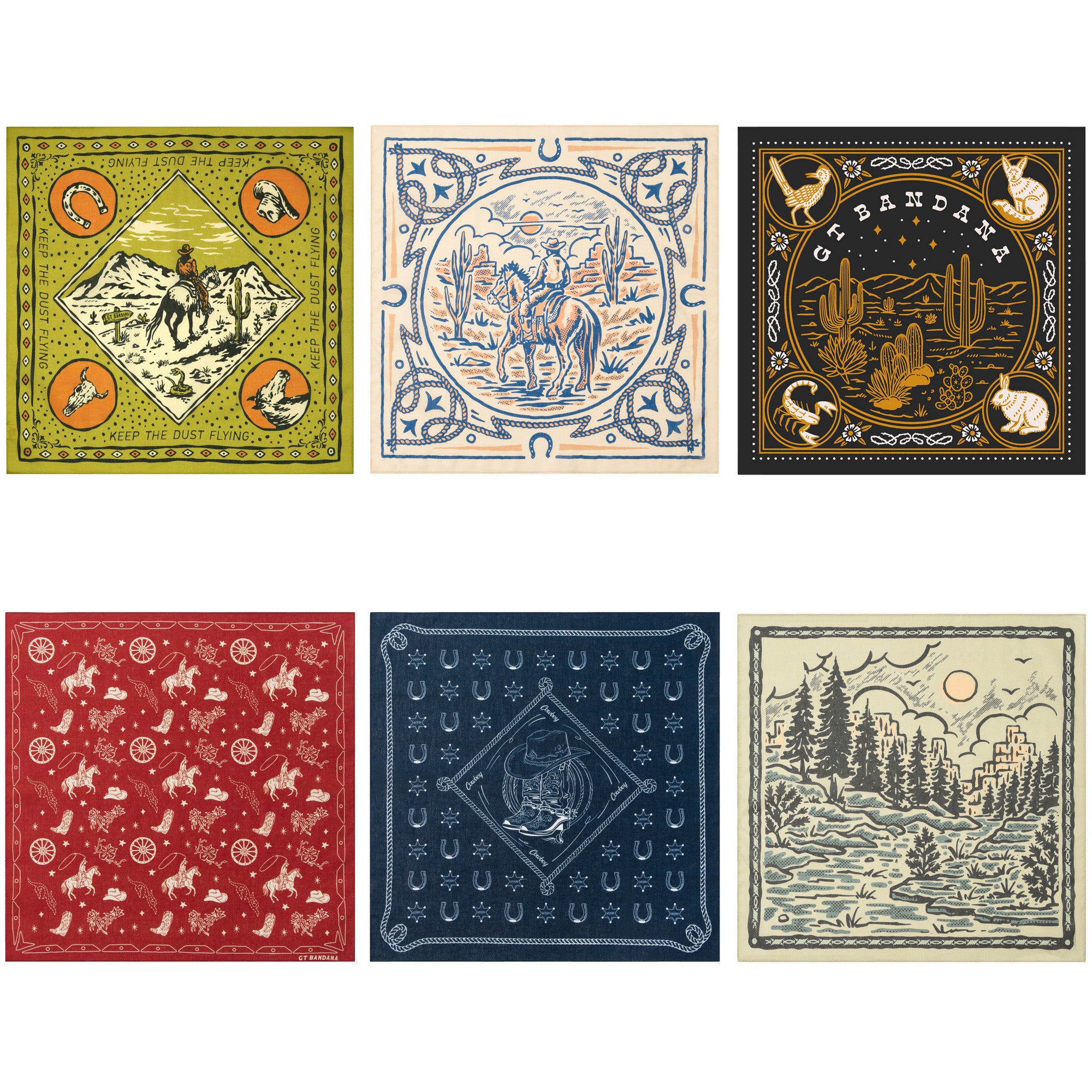 Animal Assorted Bandana Set (6-Pack)