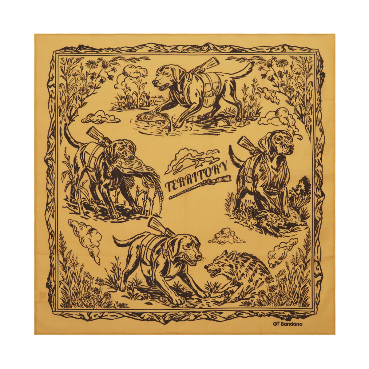 Apricot-Brown Hound Bandana