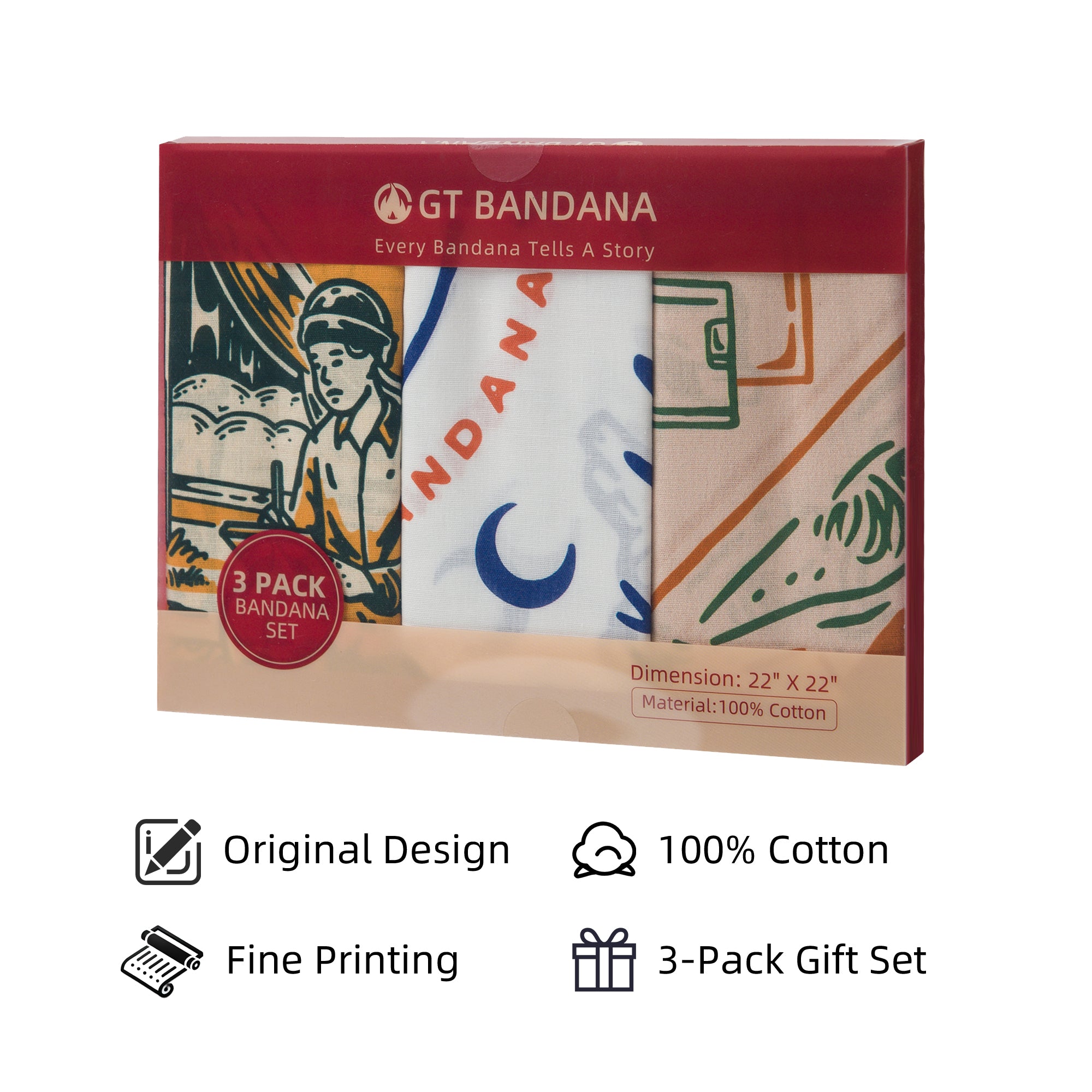 Adventure Assorted Bandana Set (3-Pack)