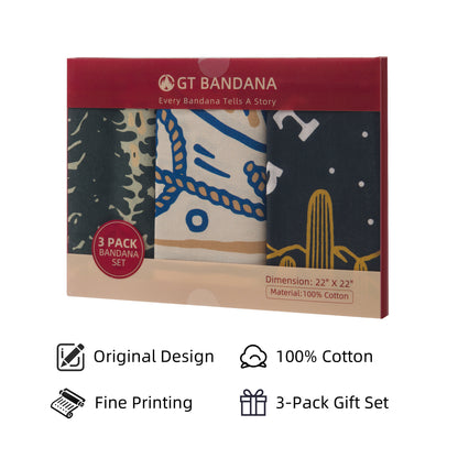 Frontier Assorted Bandana Set (3-Pack)
