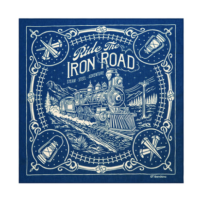 Blue Rail Train Bandana