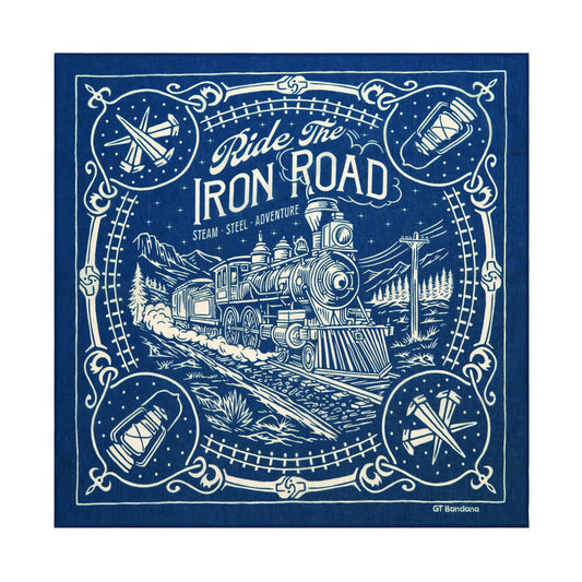 Blue Rail Train Bandana