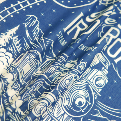 Blue Rail Train Bandana