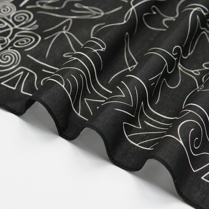 Line Print Bandana