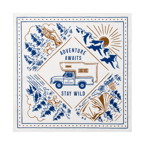 Camping Bandana White